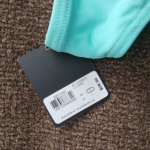 Victoria's secret swimwear mint green twist front bikini bottoms size small - Picture 3 of 4